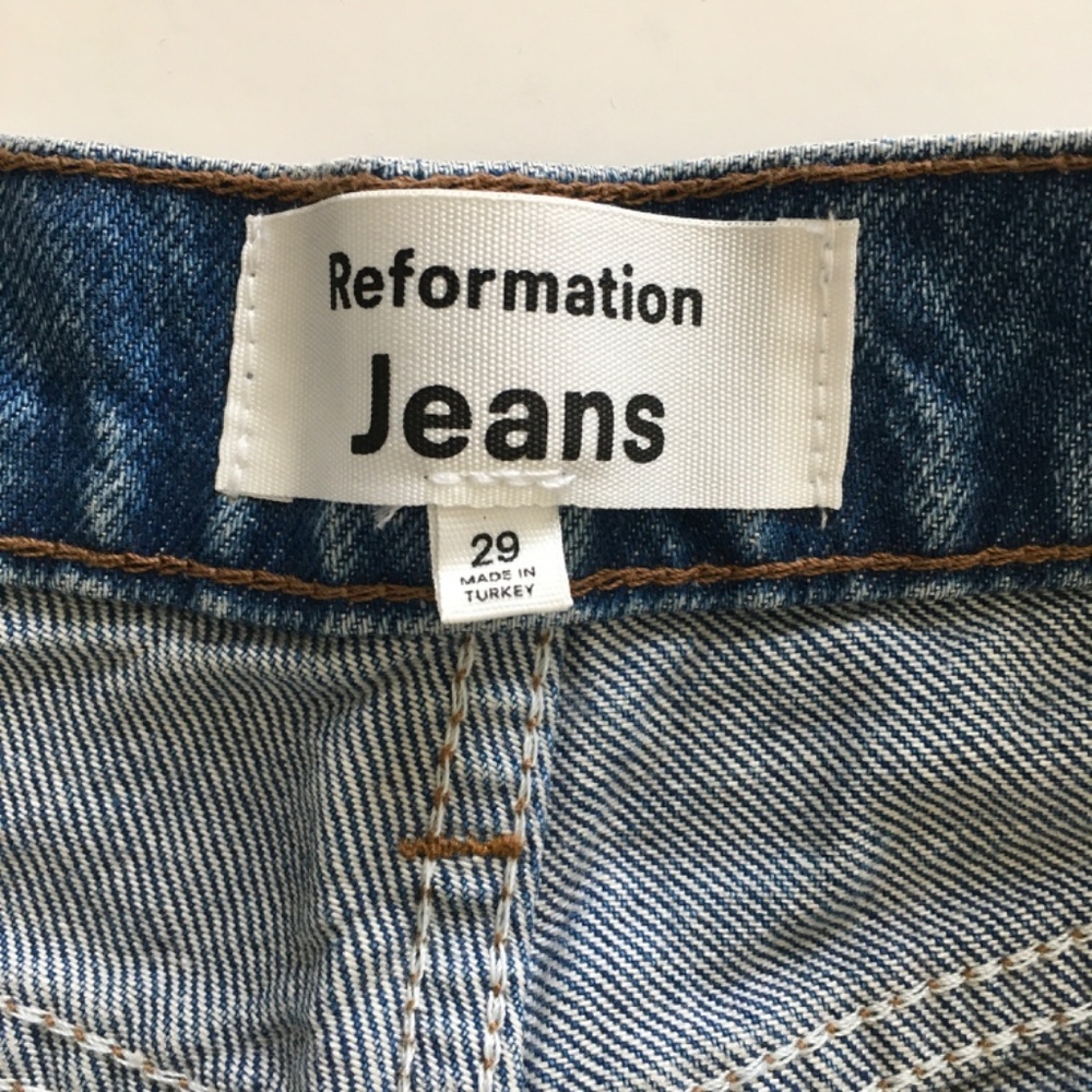 NWT Reformation Cynthia High Rise Straight Jeans in Colorado Sz 29 Button Fly - Picture 14 of 16